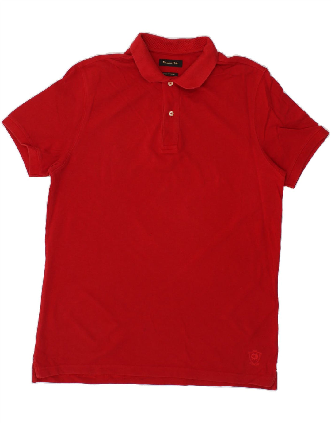 MASSIMO DUTTI Mens Polo Shirt Medium Red Cotton Vintage Massimo Dutti and Second-Hand Massimo Dutti from Messina Hembry 