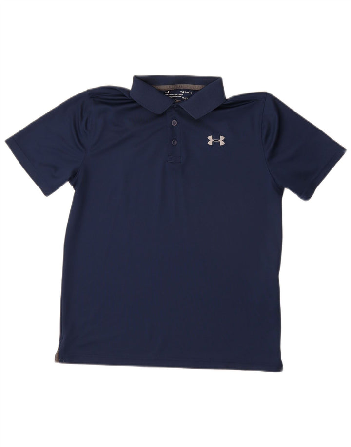 Camisa pólo UNDER ARMOUR Boys Heat Gear 11-12 anos grande azul marinho