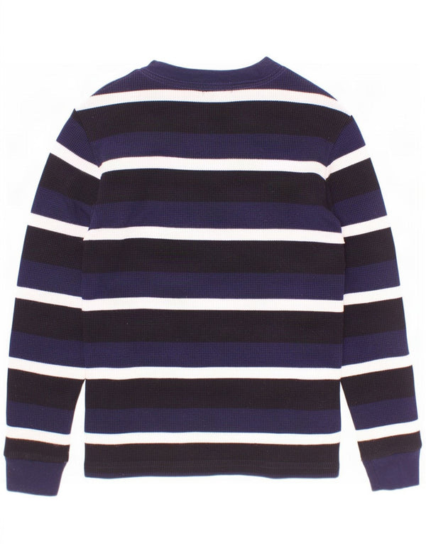 Polo Ralph Lauren Meninos Top Manga Comprida 6-7 Anos Azul Marinho Listrado Algodão