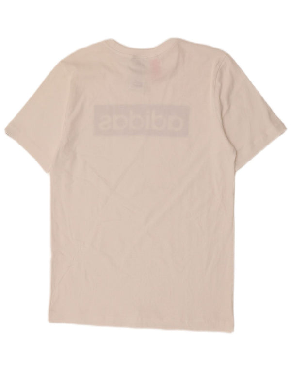 Camiseta Adidas Meninos Graphic Top 13-14 Anos Algodão Branco
