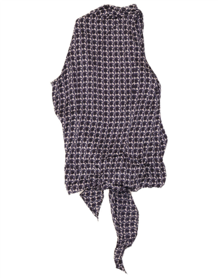 Cardigã feminino sem mangas Paul & Shark IT 42 azul marinho médio