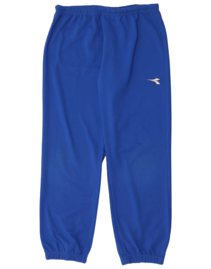 Calça de treino masculina Diadora Joggers grande poliéster azul
