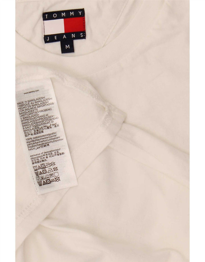 Camiseta masculina Tommy Hilfiger Top médio algodão branco