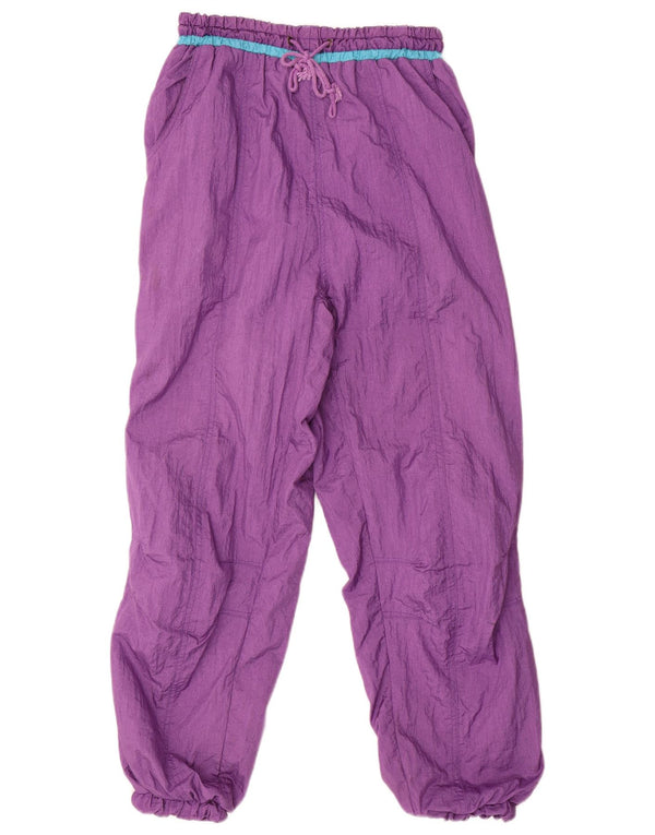 Calça de treino masculina vintage pequena poliamida roxa