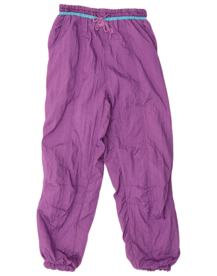 Calça de treino masculina vintage pequena poliamida roxa