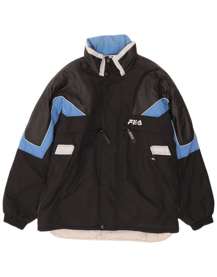 Jaqueta de esqui masculina Fila IT 56 3XL preta Colourblock poliamida