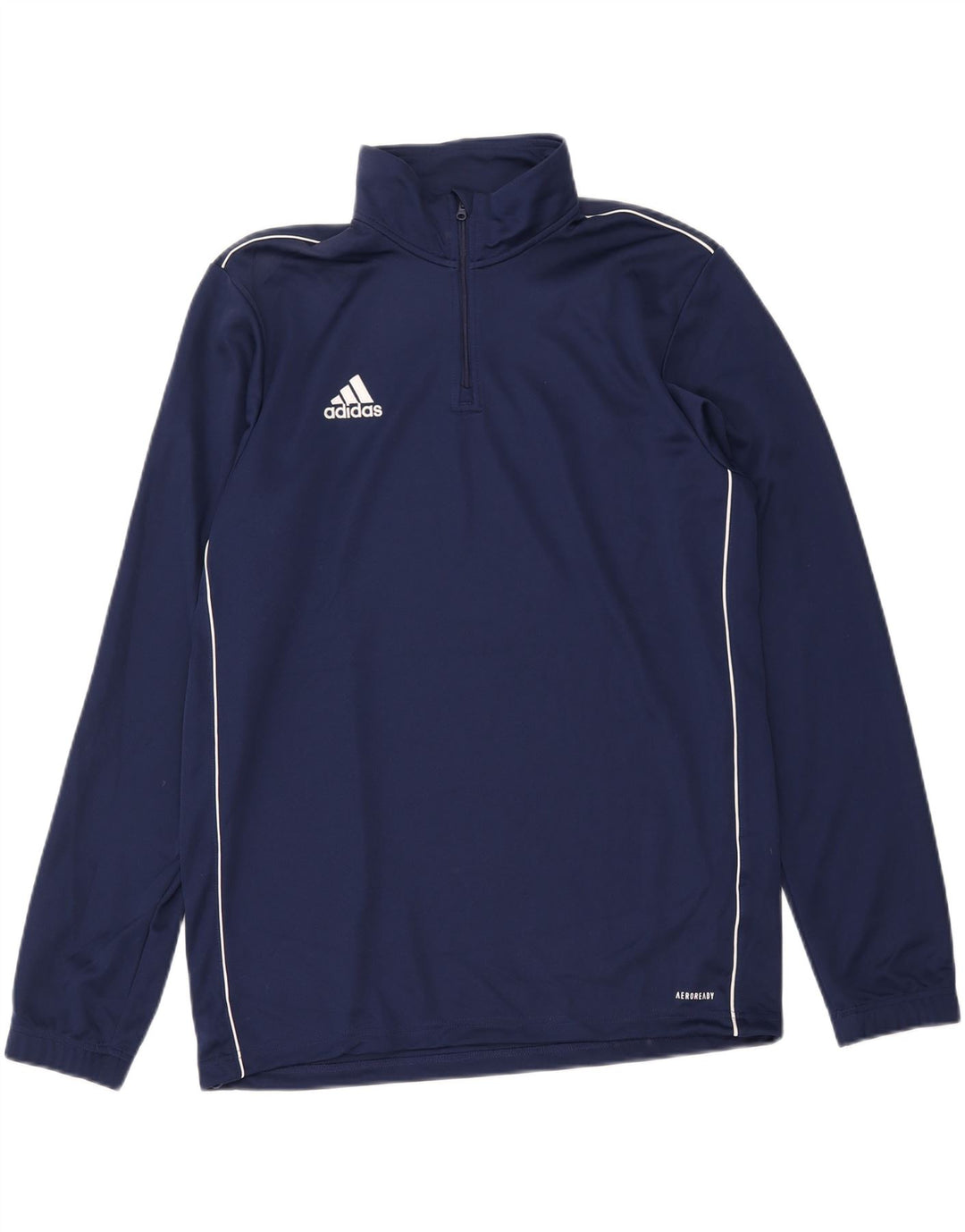 Adidas Mens Aeroready Zip Neck Pullover Treino Top Grande Azul Marinho