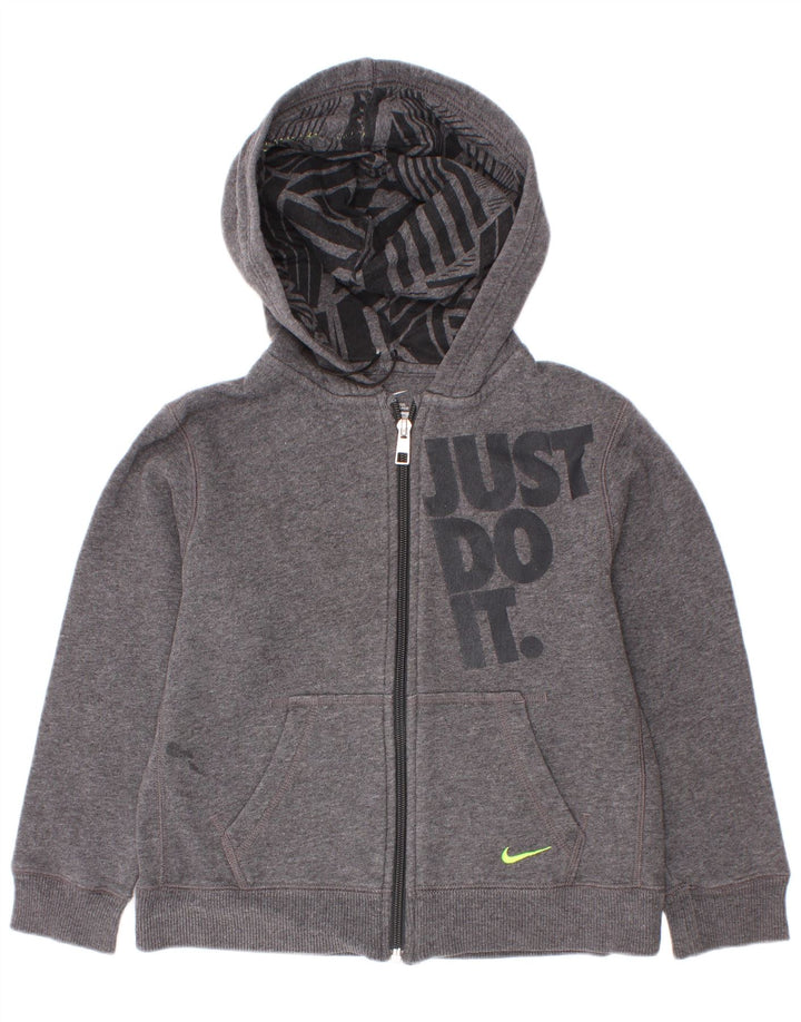 Suéter Nike Boys Graphic Zip com capuz 6-7 anos cinza