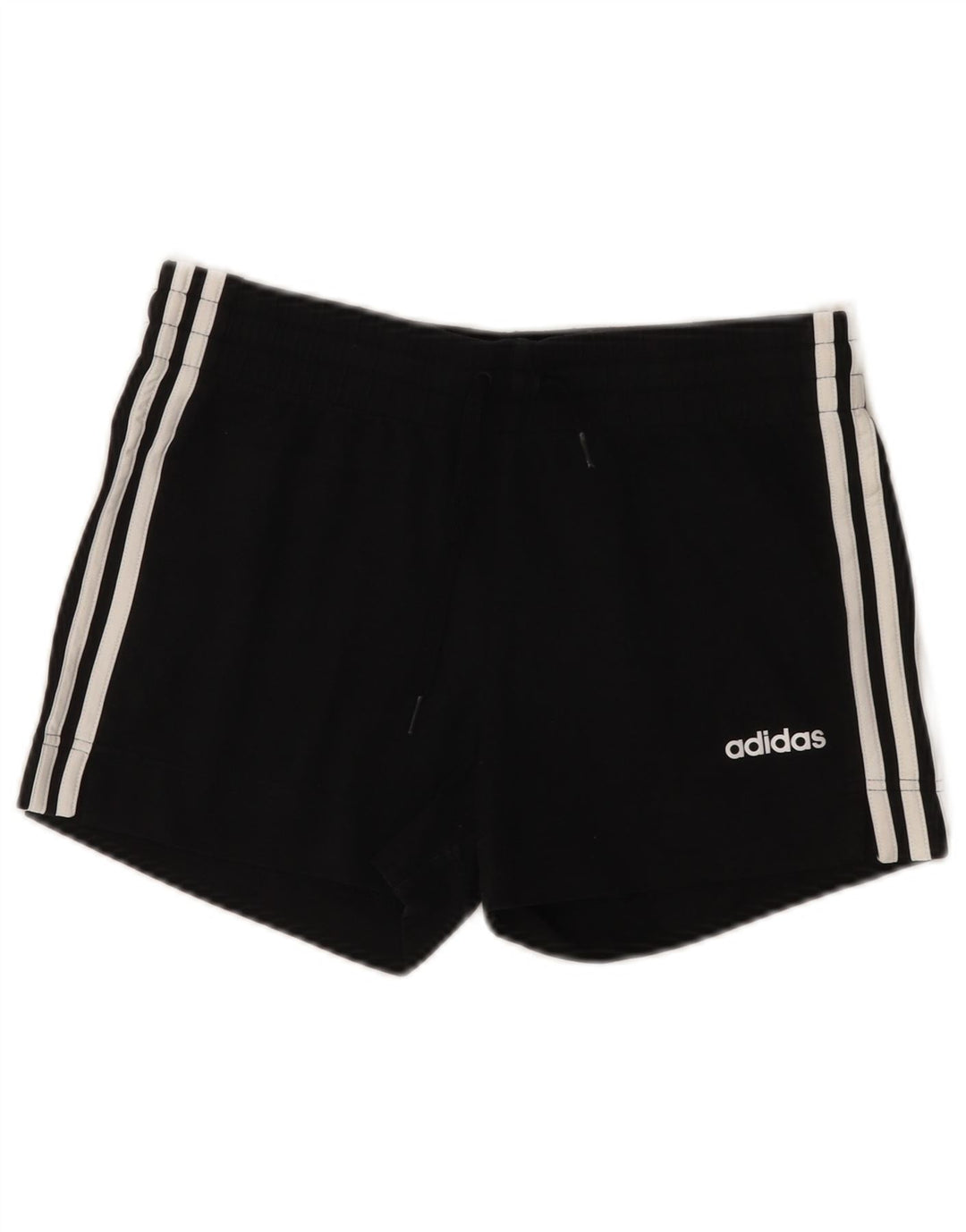 Shorts esportivos femininos ADIDAS UK 8/10 pequeno algodão preto