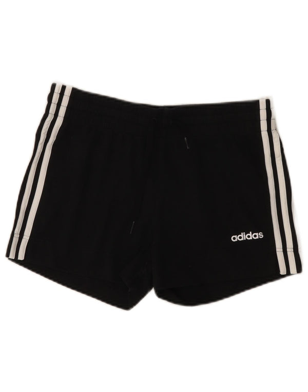 Shorts esportivos femininos ADIDAS UK 8/10 pequeno algodão preto