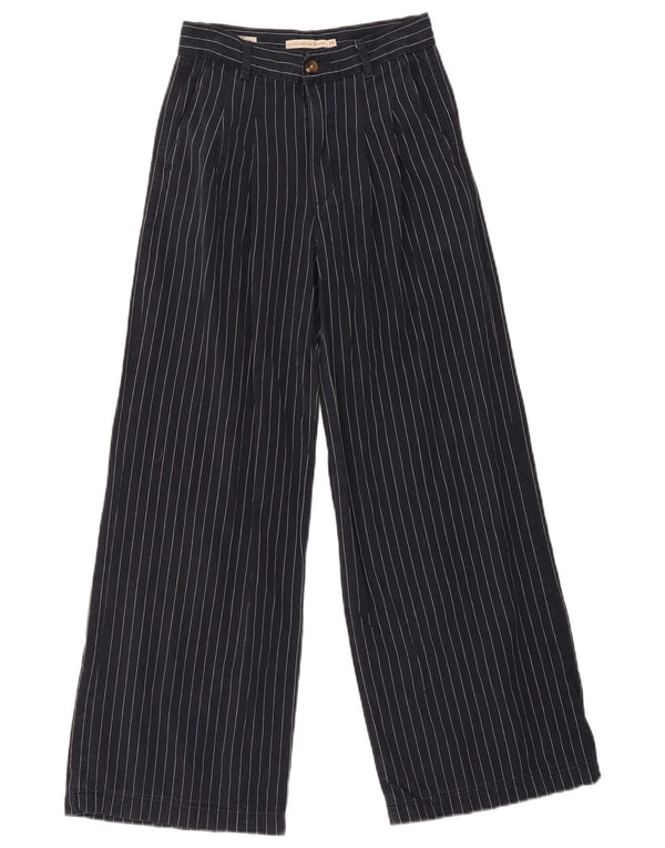 Calça Chino Feminina Levi's Cintura Alta W24 L30 Riscas Azul Marinho