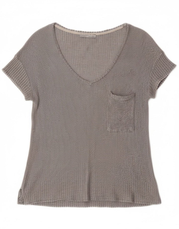 Blusa feminina ZARA UK 12 cinza médio