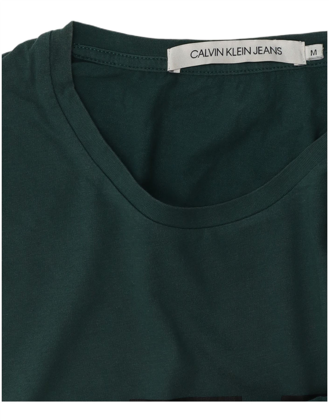 Camiseta masculina CALVIN KLEIN JEANS com estampa gráfica verde médio