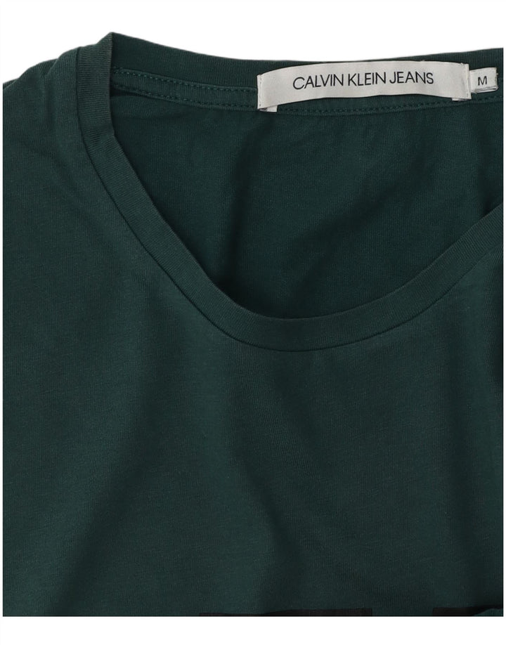 Camiseta masculina CALVIN KLEIN JEANS com estampa gráfica verde médio