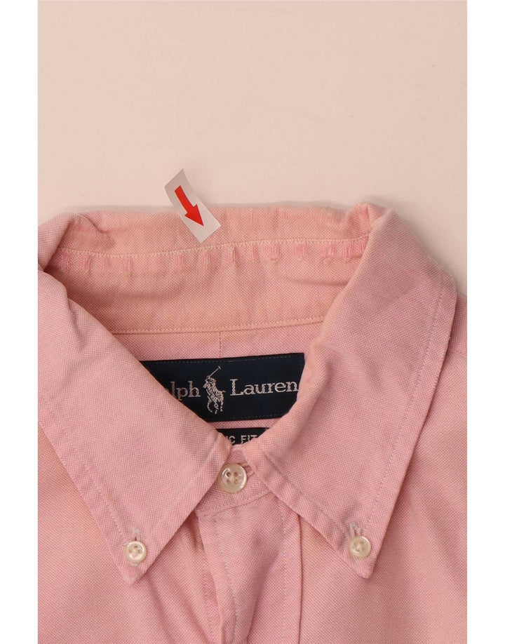 Camisa Ralph Lauren Masculina Classic Fit Médio Algodão Rosa
