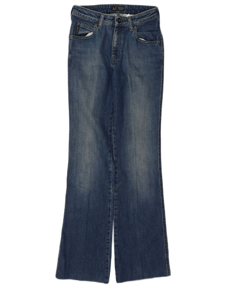ARMANI Calça jeans feminina bootcut W25 L29 algodão azul