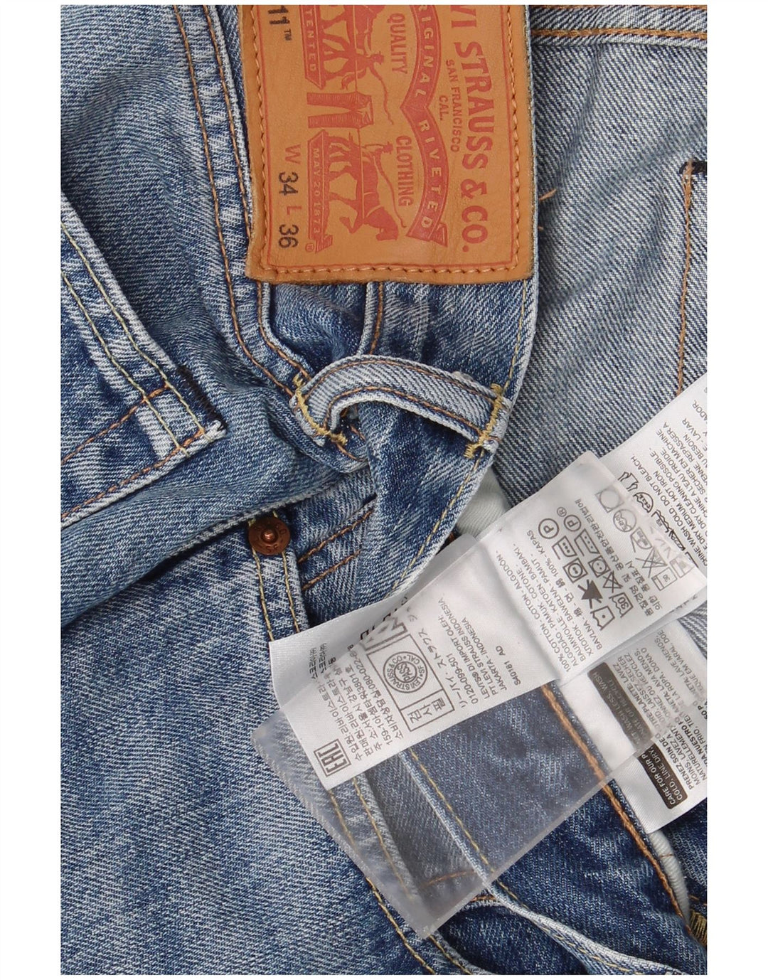 Calça Jeans Levis 511 Slim Masculina W34 L36 Azul Algodão