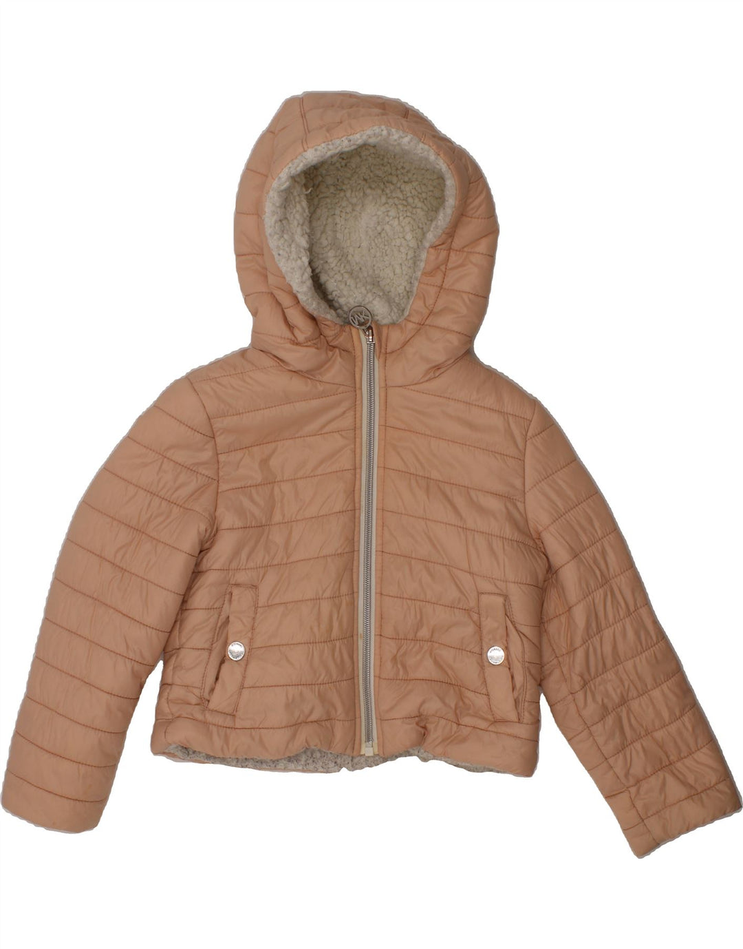MICHAEL KORS Girls Hooded Padded Jacket 3-4 Years Pink Nylon Vintage Michael Kors and Second-Hand Michael Kors from Messina Hembry 