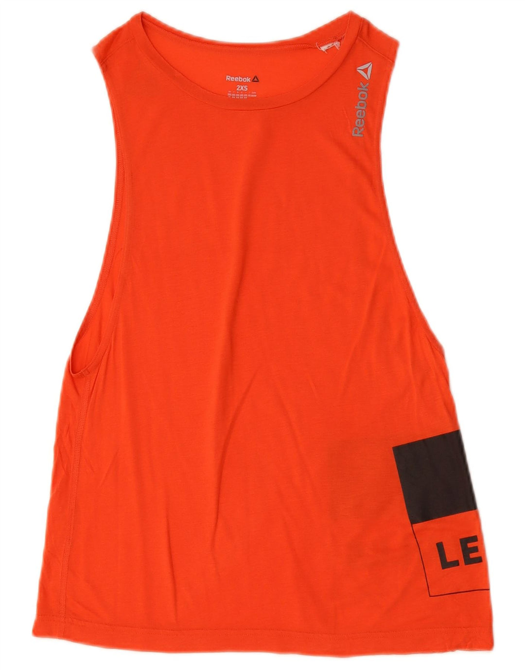 Top de colete gráfico feminino REEBOK UK 0/2 2XS laranja
