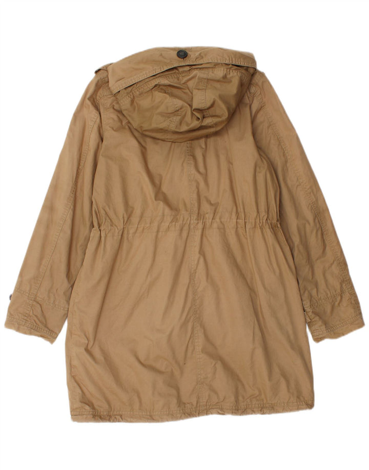 Jaqueta Parka Feminina Woolrich com Capuz Reino Unido 10 Pequeno Algodão Marrom