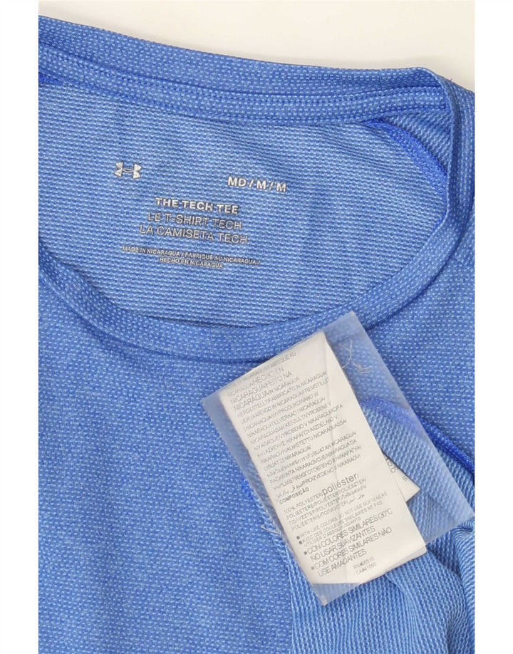 Camiseta masculina Under Armour poliéster manchado azul médio