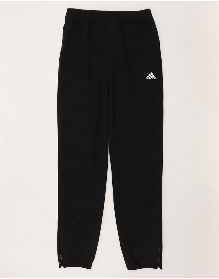 Calças de treino femininas Adidas UK 8 pequenas poliéster preto