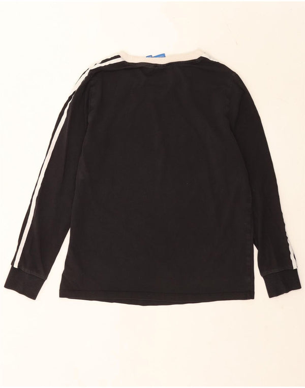 Adidas Mulher Top Manga Longa UK 14 Médio Algodão Preto