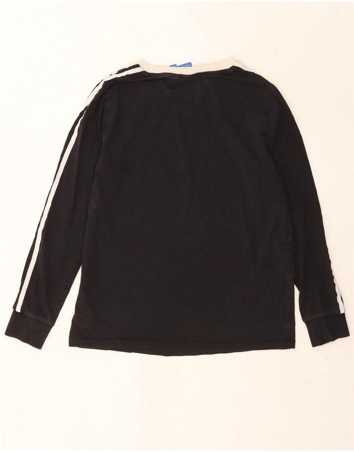 Adidas Mulher Top Manga Longa UK 14 Médio Algodão Preto