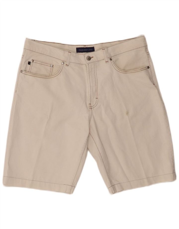 Shorts casuais masculinos TRUSSARDI W38 XL algodão branco