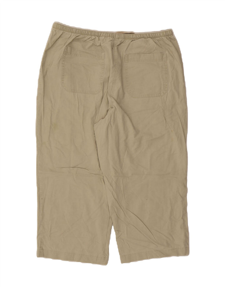 L.L.BEAN Womens Straight Capri Trousers Large W32 L21 Beige Cotton Vintage L.L.Bean and Second-Hand L.L.Bean from Messina Hembry 