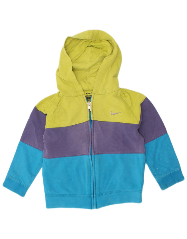 Suéter Nike Baby Boys Zip com capuz 18-24 meses Colorblock multicolorido