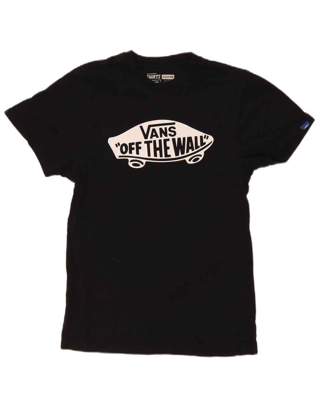 Camiseta Vans Masculina Custom Fit Graphic Top Pequeno Algodão Preto
