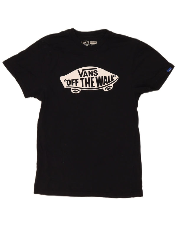 Camiseta Vans Masculina Custom Fit Graphic Top Pequeno Algodão Preto
