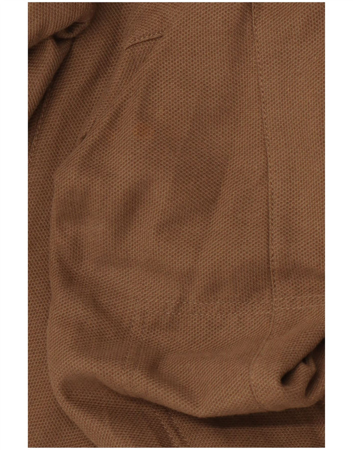 Jaqueta blazer masculina MASSIMO DUTTI com 3 botões Reino Unido 40 grande algodão marrom