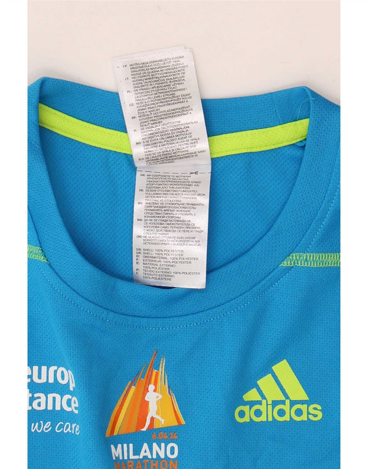 Camiseta Adidas Masculina Climalite Graphic Top XS Azul Poliéster