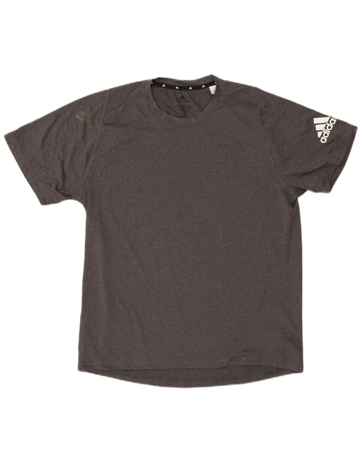 Adidas Mens Aeroready Camiseta Top Grande Cinza Poliéster