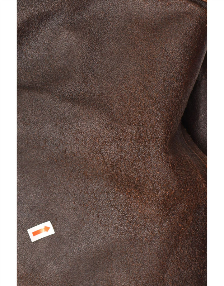 Jaqueta de couro masculina ALAN GORDON IT 52 XL couro marrom