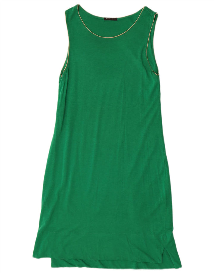 Vestido feminino Massimo Dutti sem mangas UK 8 pequeno verde