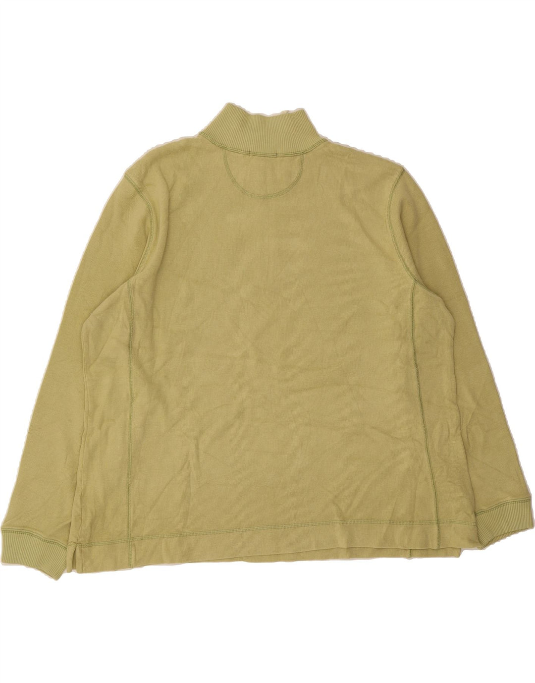 EDDIE BAUER Womens Zip Neck Sweatshirt Jumper UK 20 2XL Green Cotton Vintage Eddie Bauer and Second-Hand Eddie Bauer from Messina Hembry 