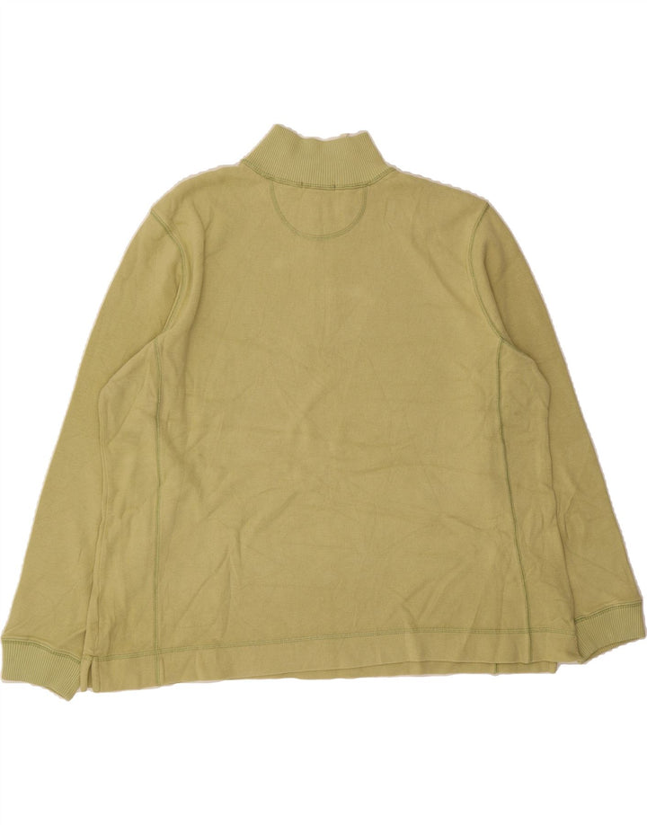 EDDIE BAUER Womens Zip Neck Sweatshirt Jumper UK 20 2XL Green Cotton Vintage Eddie Bauer and Second-Hand Eddie Bauer from Messina Hembry 