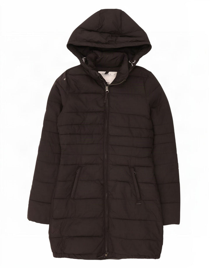 Casaco feminino acolchoado com capuz O'Neill UK 10 pequeno preto poliamida