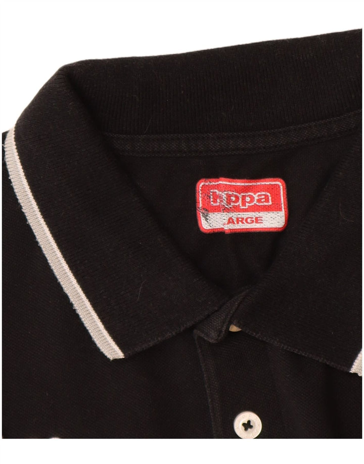 Camisa polo masculina Kappa grande preta