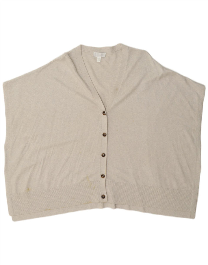 Suéter cardigã feminino grande sem mangas White Label Reino Unido 14 médio