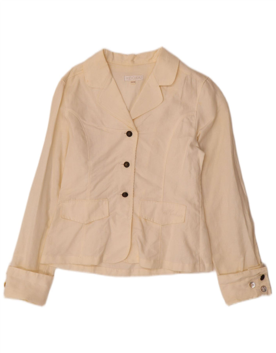 Jaqueta blazer de 3 botões Kookai Girls 11-12 anos em linho branco