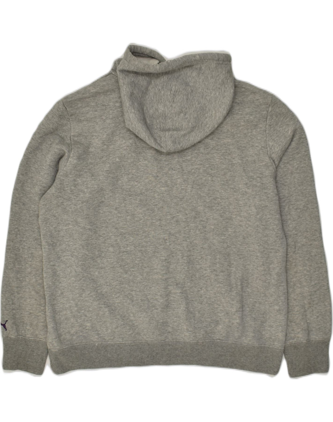 PUMA Womens Graphic Hoodie Jumper UK 16 Large Grey | Vintage Puma | Thrift | Second-Hand Puma | Used Clothing | Messina Hembry 