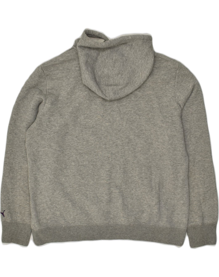 PUMA Womens Graphic Hoodie Jumper UK 16 Large Grey | Vintage Puma | Thrift | Second-Hand Puma | Used Clothing | Messina Hembry 
