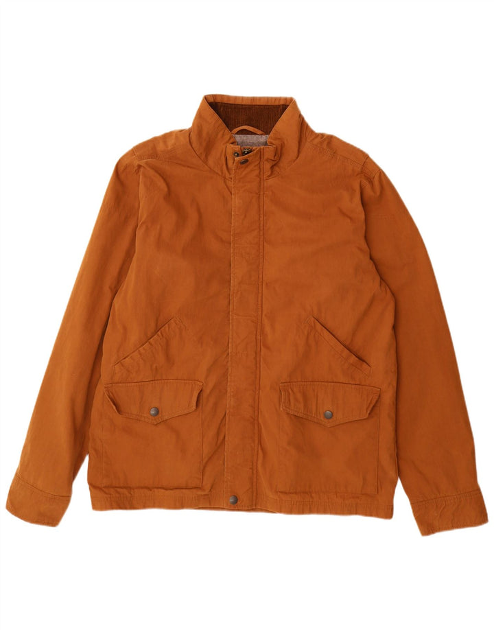 Jaqueta bomber masculina FAT FACE Reino Unido 40 grande algodão marrom