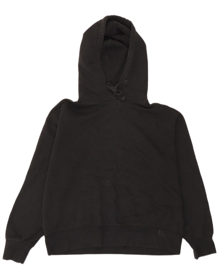 Zara Womens Oversized Hoodie Jumper Reino Unido 14 Médio Algodão Preto