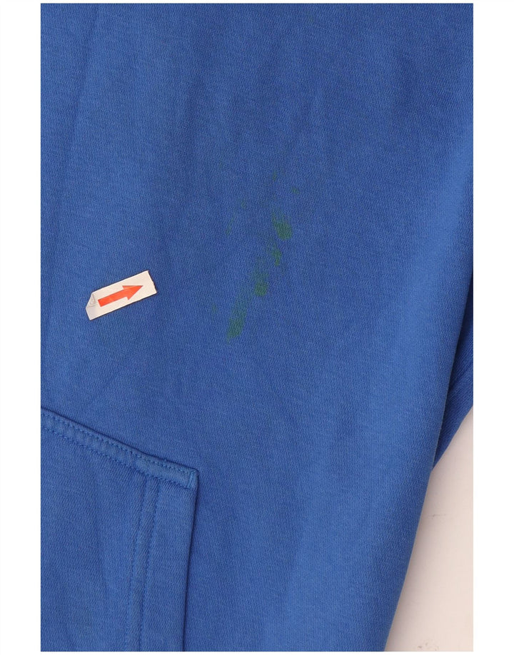 Nike Mens Hoodie Jumper Grande Algodão Azul