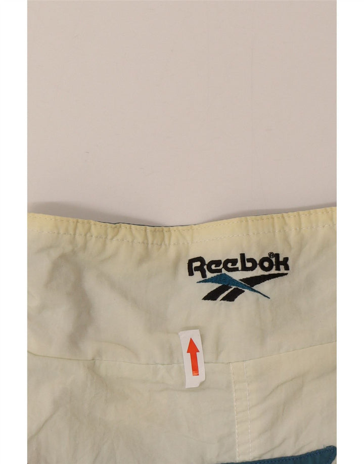 Reebok Mens Tracksuit Top Jacket Grande Branco Colourblock Poliamida